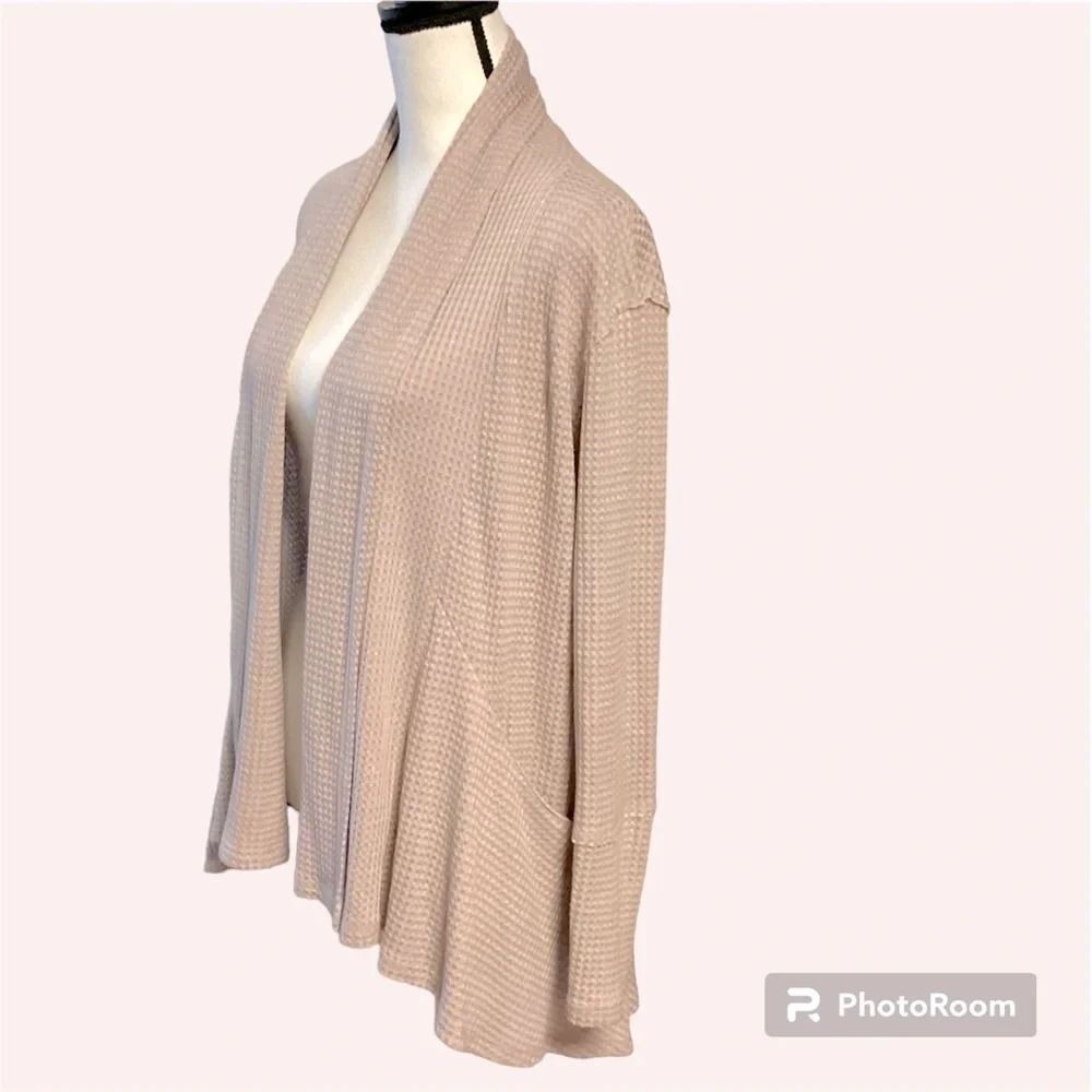 Altar'd State Waffle-knit Soft Cozy Waterfall Open Cardigan Sweater Medium - Picture 3 of 12